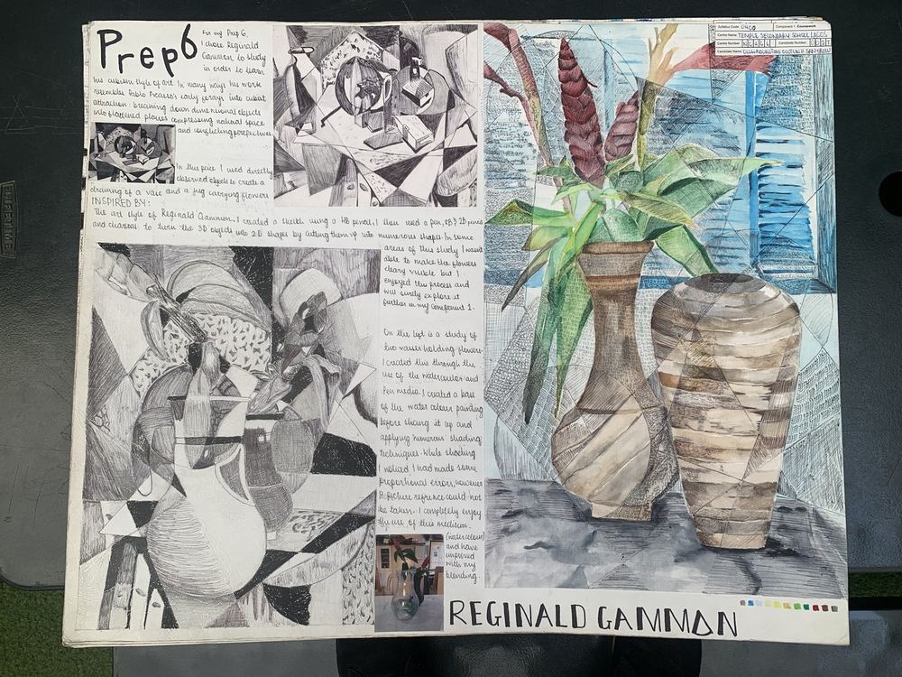 Getting Ready - observational study in mixed media