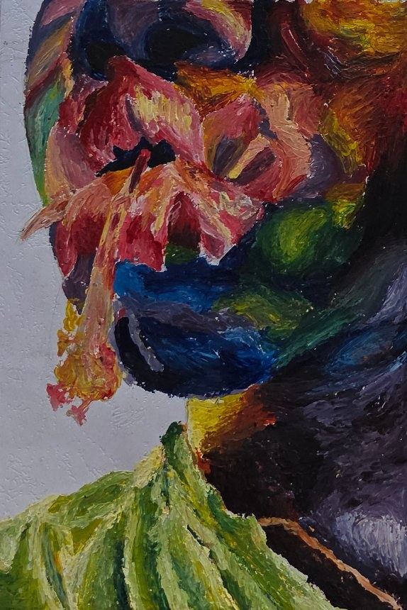 Portrait Study - two faces in acrylic