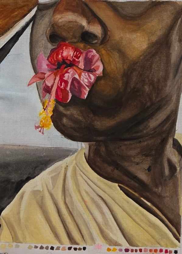 Hibiscus portrait - acrylic final piece