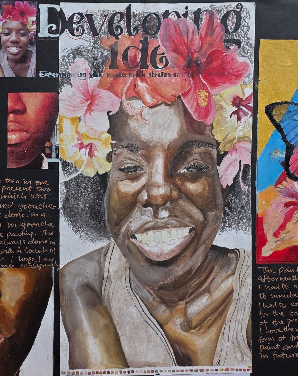 Developing Ideas - portrait in gouache