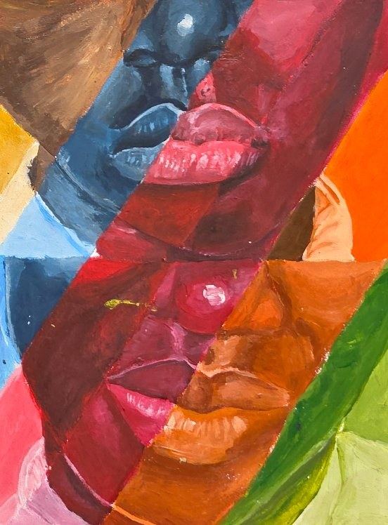 Lips colour composition study