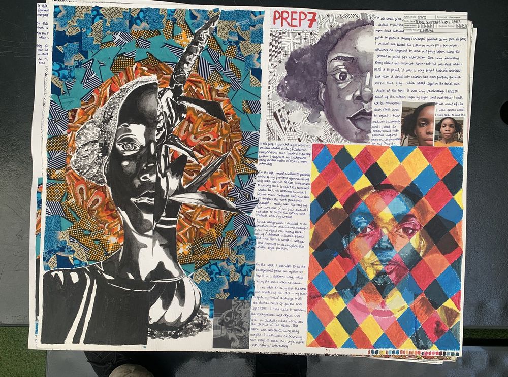Prep 7 - hibiscus extract and collage