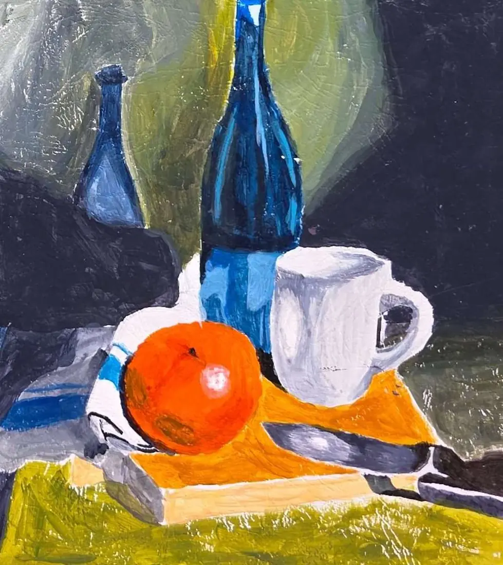 Oil and acrylic study