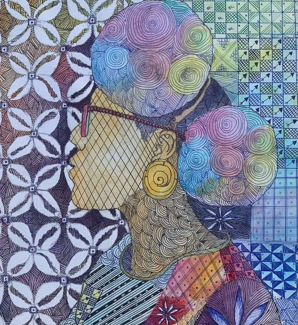 Pen on Wash study, piece 4