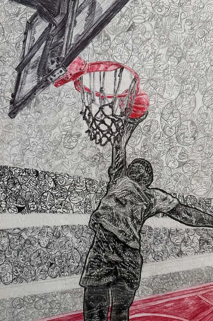 Pen on Wash study, piece 6