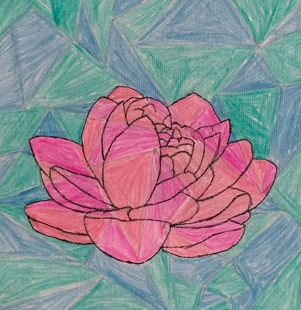 SEN student artwork - colourful piece